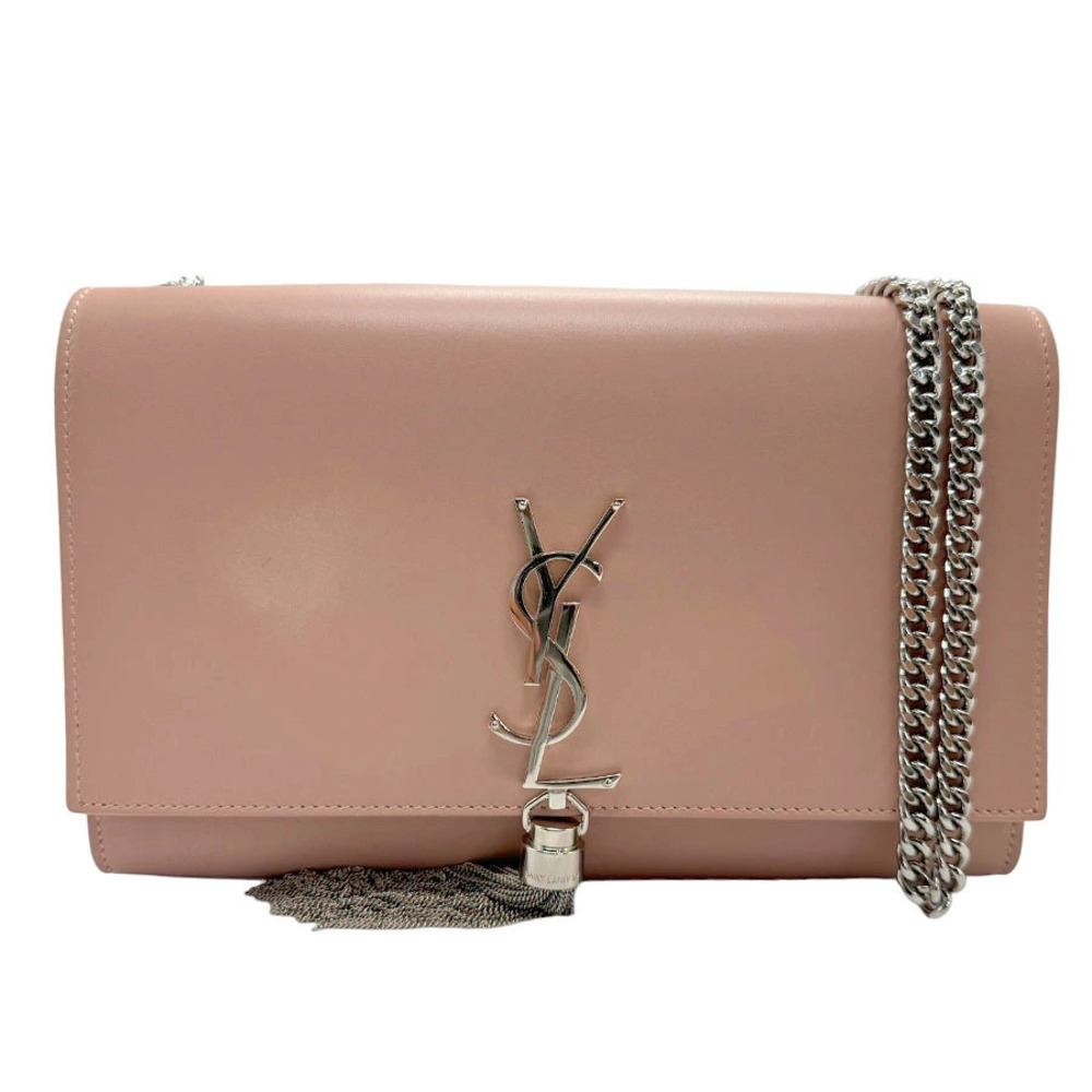 Saint Laurent Shoulder Bag Leather Pink